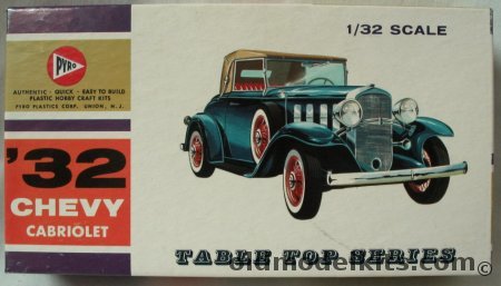 Pyro 1/32 Chevrolet 1932 Cabriolet, C291-60 plastic model kit